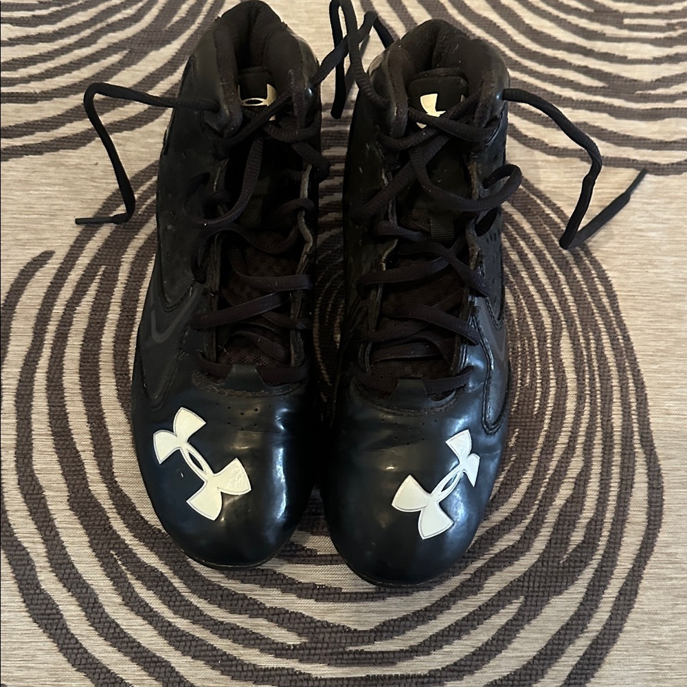 Under Armour Black High-Top Sneakers with White Logo
